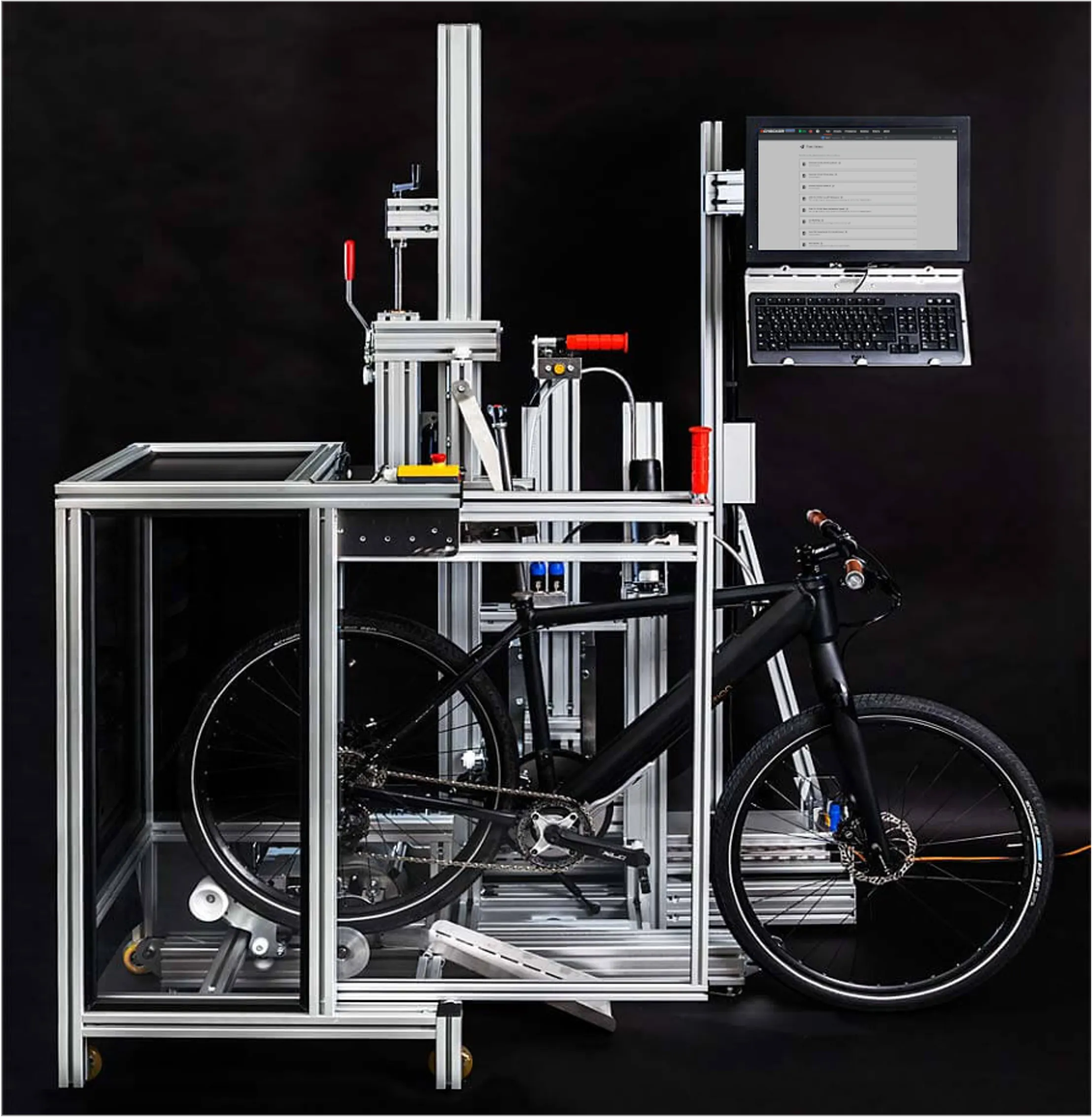 Image of an e-bike test bench.